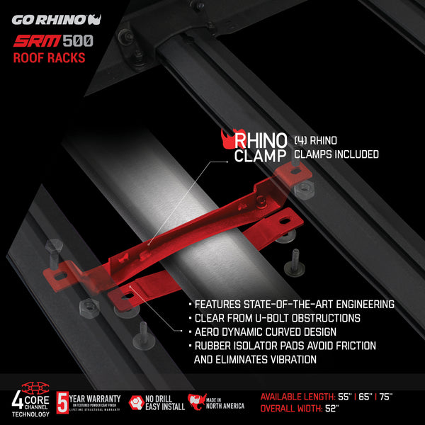 Go Rhino 5935063T - SRM500 - Full Rail Kit For 55