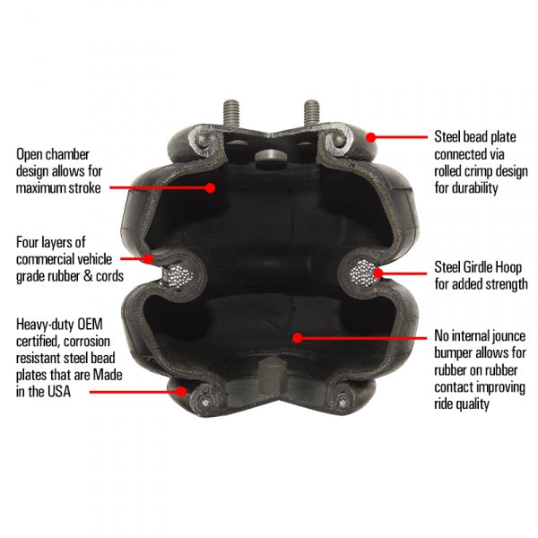 Firestone Ride-Rite Air Helper Springs Air Bags 2613 Chevy / GMC 2500 HD 2011-20