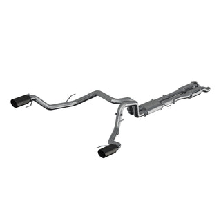 MBRP Exhaust 3in. Cat Back; Dual Rear; Blk Tips Street; T409