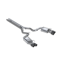 MBRP Exhaust 3" Cat Back Dual Quad Split Rear Exit;with Carbon Fiber Tips; Active Exhaust T304