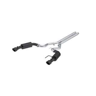 MBRP Exhaust 3in. Cat Back; Dual Split Rear; Street Version; 4.5in. Tips; Black Coated
