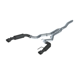MBRP Exhaust 3in. Cat Back; Dual Split Rear; Race Version; 4.5in. Tips; Black Coated
