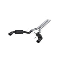 MBRP Exhaust 3in. Cat Back; Dual Split Rear; Street Version; 4.5in. Tips; Black Coated