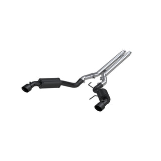 MBRP Exhaust 3in. Cat Back; Dual Split Rear; Street Version; 4.5in. Tips; Black Coated
