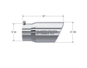 MBRP Exhaust Tip; 6in. O.D. Angled Rolled End 5in. Inlet 12in. Length; T304