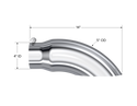 MBRP Exhaust Tip; 5in. O.D. Turn Down 4in. Inlet 14in. Length; T304