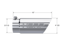 MBRP Exhaust Tip; 3in. O.D. Dual Wall Angled 4in. Inlet 10in. Length; T304