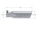 MBRP Exhaust Tip; 3in. O.D. Angled Rolled End 2in. Inlet 10in. Length; T304