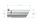 MBRP Exhaust Tip; 3in. O.D. Dual Wall Angled End 3in. Inlet 12in. Length; T304