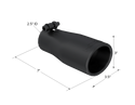 MBRP Exhaust Tip; 3 In. O.D. Oval 2in. Inlet 7 1/16in. Length; Black