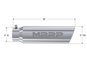 MBRP Exhaust Tip; 5in. O.D.; Angled Rolled End; 4in. Inlet 18in. In Length; T304