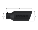 MBRP Exhaust Tip; 7in. O.D.; Rolled End; 4in. Inlet 18in. In Length; Black
