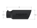 MBRP Exhaust Tip; 7in. O.D.; Rolled End; 5in. Inlet 18in. In Length; Black Coated