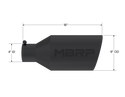 MBRP Exhaust Tip; 8in. O.D.; Rolled End; 4in. Inlet 18in. In Length; Black Coated