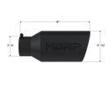 MBRP Exhaust Tip; 8in. O.D.; Rolled End; 5in. Inlet 18in. In Length; Black Coated
