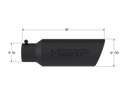 MBRP Exhaust Tip; 6in. O.D.; Rolled End; 4in. Inlet 18in. In Length; Black Coated