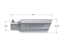 MBRP Exhaust Tip; 6in. O.D.; Rolled End; 4in. Inlet 18in. In Length; T304