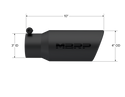 MBRP Exhaust Tip; 4in. O.D.; Angled Rolled End; 3in. Inlet; 10in. Length; Black