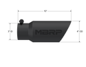 MBRP Exhaust Tip; 4in. O.D.; Dual Wall Angled; 3in. Inlet; 10in. Length; Black