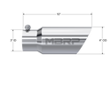 MBRP Exhaust Tip; 4in. O.D.; Dual Wall Angled; 3in. Inlet; 10in. Length; T304