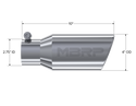 MBRP Exhaust Tip; 4in. O.D. Angled Rolled End 2 3/4in. Inlet 10in. Length; T304