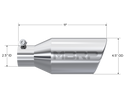 MBRP Exhaust Tip; 4 1/2in. O.D.; SW Angle Rolled End; 2 1/2in. Inlet 11in. In Length; T304