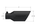 MBRP Exhaust Tip; 4 1/2in. O.D.; DW Angle Rolled End; 2 1/2in. Inlet 11in. In Length; Black Coated