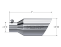 MBRP Exhaust Tip; 4 1/2in. O.D.; DW Angle Rolled End; 2 1/2in. Inlet 11in. In Length; T304