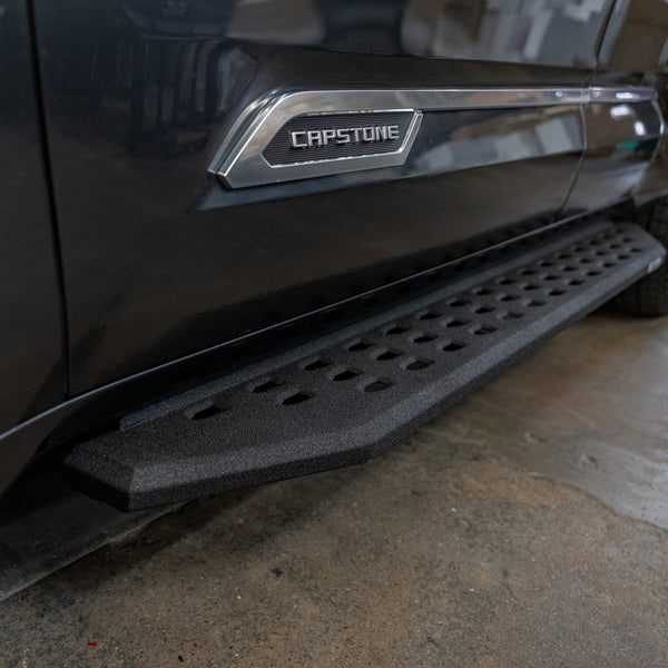 Go Rhino 69443973T - RB20 Running Boards - Complete Kit: RB20 Running Board + Brackets - Protective Bedliner Coating