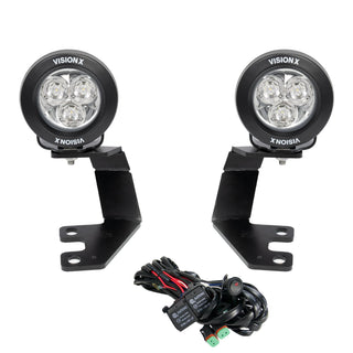 2010-2024 Toyota 4-Runner A-Pillar Mounts with VisionX Mini Cannons CG2 LED Lights