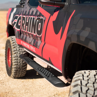 Go Rhino V3417680T - V3 Series Aluminum Side Steps with Mounting Brackets - Textured Black