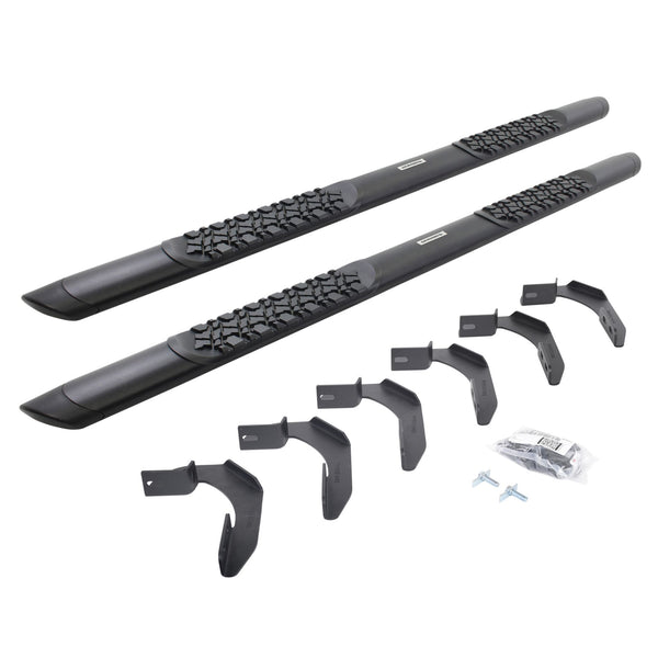 Go Rhino V3415087T - V3 Series Aluminum Side Steps with Mounting Brackets - Textured Black