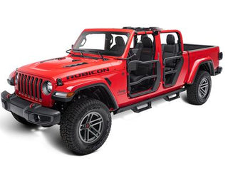 2018-21 Wrangler JL 4 Door 2020-21 Gladiator Rugged Ridge Tube Doors Rear Textured Black