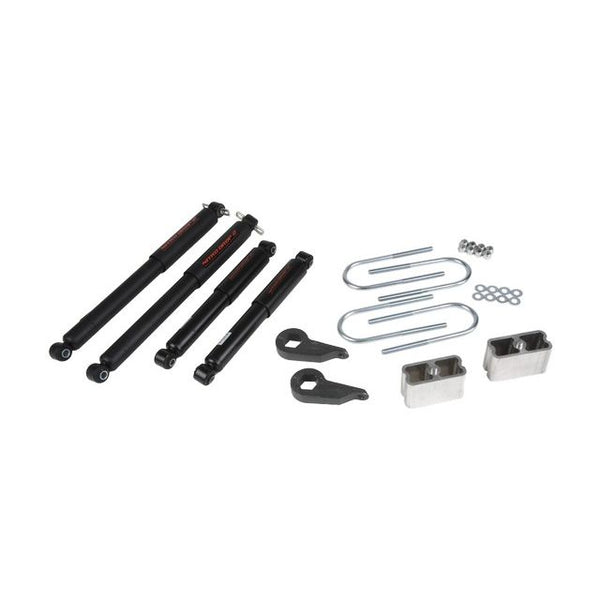 BELLTECH 636ND LOWERING KITS  Front And Rear Complete Kit W/ Nitro Drop 2 Shocks 1982-1997 Chevrolet S10/S15 Pickup Blazer (4WD exc. ZW-7 option) 1 in. or 3 in. F/3 in. R drop W/ Nitro Drop II Shocks