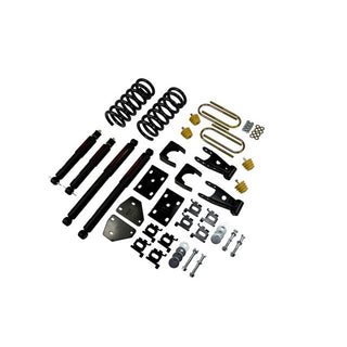 BELLTECH 812ND LOWERING KITS  Front And Rear Complete Kit W/ Nitro Drop 2 Shocks 2002-2005 Dodge Ram 1500 (Quad Cab) 2 in. F/5 in. R drop W/ Nitro Drop II Shocks