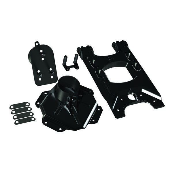 Terflex 07-18 Jeep Wrangler JK: Alpha HD Hinged Spare Tire Carrier & Adjustable Spare Tire Mount Kit - 5x5