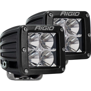 RIGID D-Series PRO LED Light Flood Optic Amber Surface Mount Pair