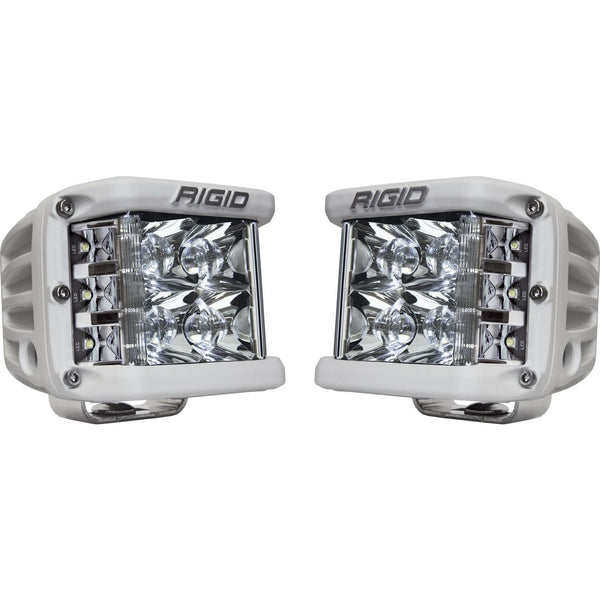 RIGID D-SS PRO Side Shooter Spot Optic Surface Mount White Housing Pair