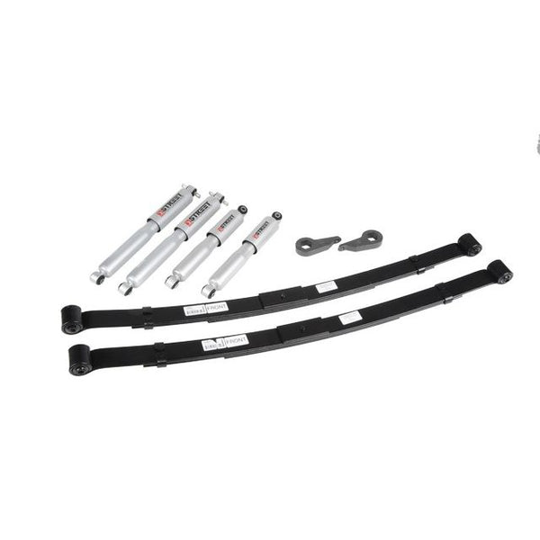 BELLTECH 637SP LOWERING KITS  Front And Rear Complete Kit W/ Street Performance Shocks 1982-1994 Chevrolet S10/S15 Pickup Blazer (4WD exc. ZW-7 option) 1 in. or 3 in. F/3 in. R drop W/ Street Performance Shocks