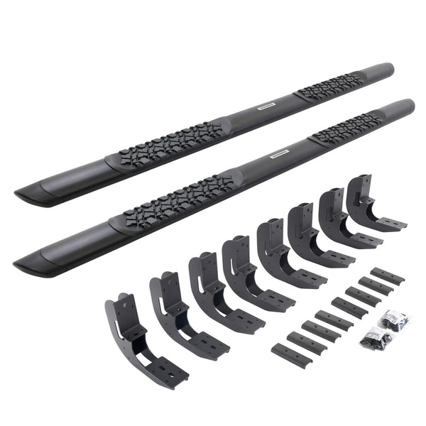 Go Rhino V3415880T - V3 Series Aluminum Side Steps with Mounting Brackets - Textured Black