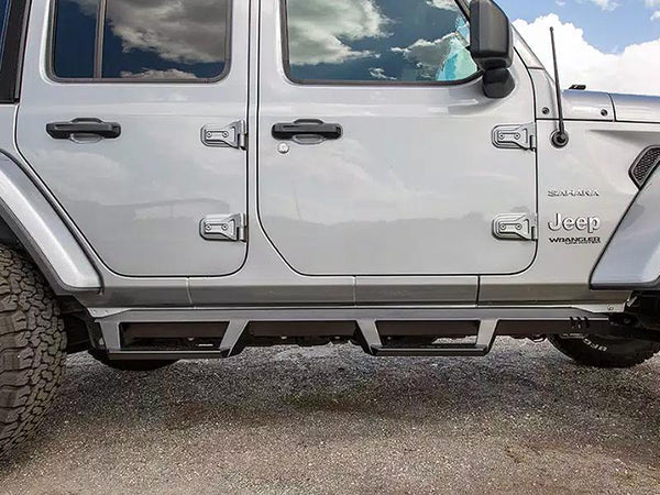 2018-25 Jeep Wrangler JLU N-Fab Epyx Step System Textured Black 4 Door