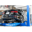 T304 Stainless Steel 3" Cat Back Quad Split Rear Exit with Carbon Fiber Tips (Active Exhaust)