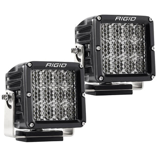 RIGID D-XL PRO LED Light Driving Diffused Surface Mount Black Housing Pair