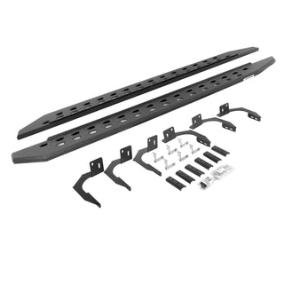 Go Rhino 69410687ST - RB20 Slim Line Running Boards With Mounting Brackets - Protective Bedliner Coating