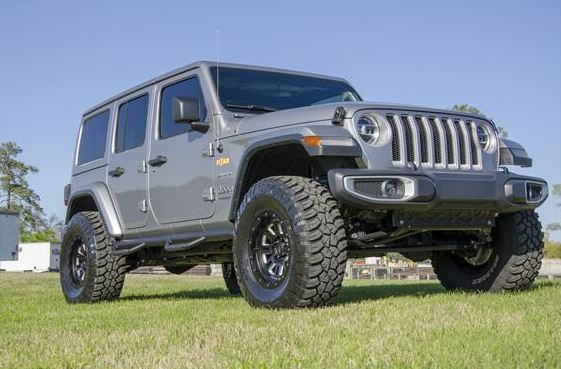 2018-25 Jeep Wrangler JLU N-Fab Nerf Step Textured Black 4 Door