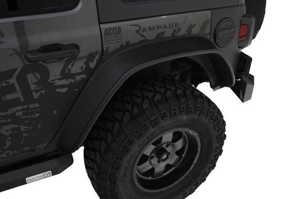 2018-24 Jeep Wrangler JLU 4 Door Flat Style Fender Flares Bushwacker
