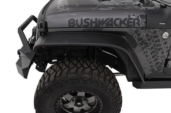 2018-24 Jeep Wrangler JLU 4 Door Flat Style Fender Flares Bushwacker