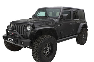 2018-24 Jeep Wrangler JLU 4 Door Flat Style Fender Flares Bushwacker