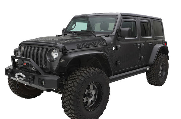 2018-24 Jeep Wrangler JLU 4 Door Flat Style Fender Flares Bushwacker