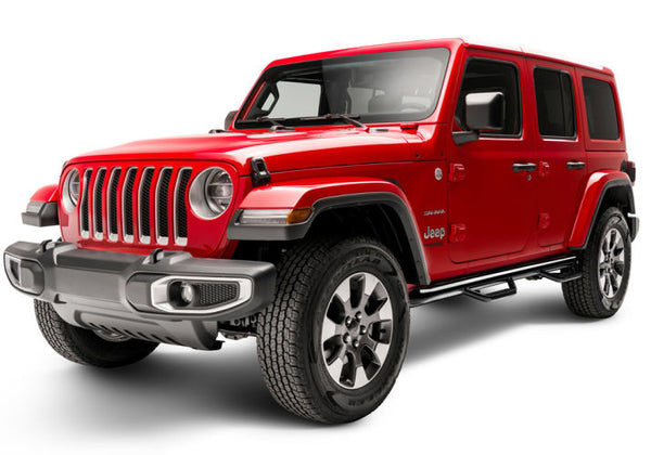 2018-25 Jeep Wrangler JLU N-Fab Nerf Step Gloss Black 4 Door